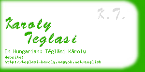 karoly teglasi business card